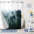 No Hook Shower Curtain With Snap-In Liner, Double Layer Waterproof Fabric With Mesh Top Window, Nature Landscape Misty Forest Design, Hotel Style Easy Installation, Machine Washable
