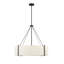 Luminaire suspendu 6 lumières Ivy Bronx Rhayna en or moderne / blanc avec abat-jour en tissu blanc-1938345974