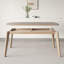 Blanc / table de salle à manger en bois fritté rectangulaire et en bois massif Burlywood-1037195938