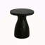 Table d'appoint d'extérieur en travertin MGO, table de bout en béton léger, effet marbre noir