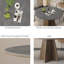 Ensemble de table de salle à manger en bois massif gris fritté gris-108353409