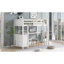 Full Size Loft Bed With Drawers And Desk, Wooden Loft Bed With Shelves-2072335914-2072335908