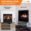 Foyer de démarrage 36 po avec façade décorative Wescott et château Forge SimpliFire
