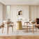 Modern Round Dining Table With Solid Wood Pedestal For 4-6 people
