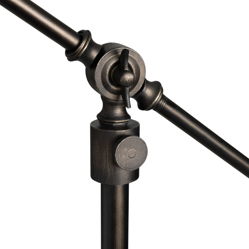 29" Metal Table Lamp With Oat Shade