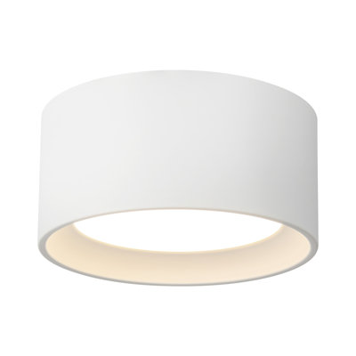 Napoleon 7-in (3-in Height) White dimmable LED Semi-Flush Mount