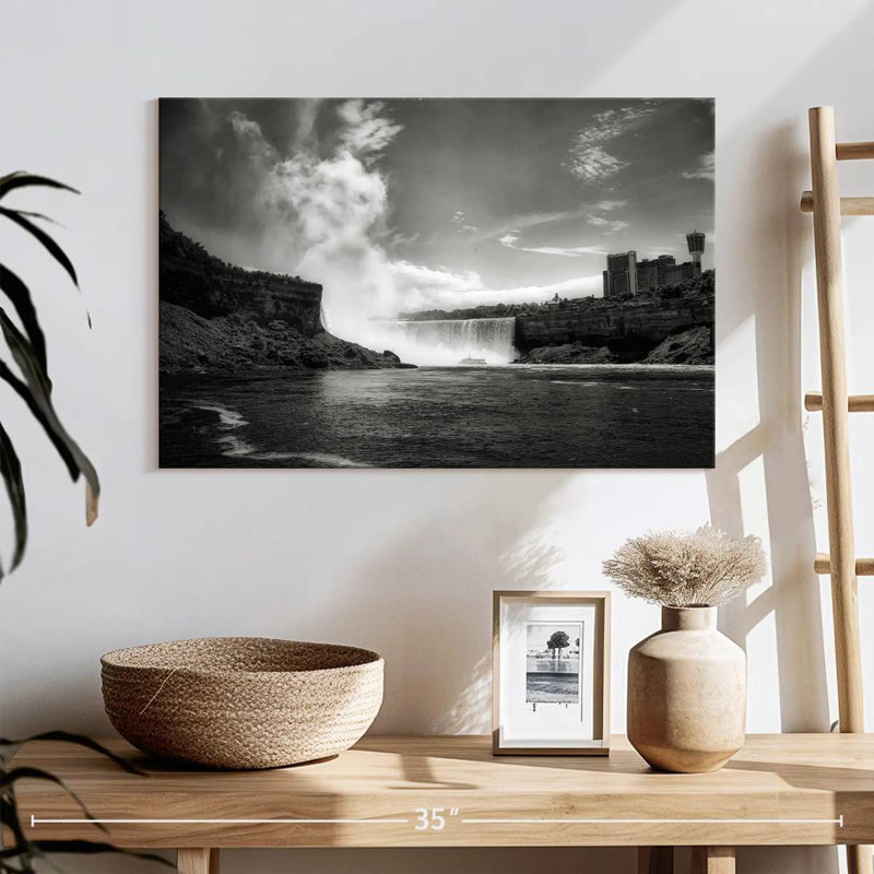 Alvord, chutes du Niagara en noir et blanc, H 16 po x l 24 po