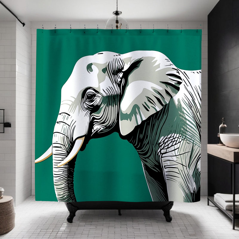 Rideau de douche Todd Elephant