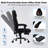 Office Chair With 6 Points Vibration Massage Ergonomic Executive Office Chair Reclining High Back With Foot Rest-1243267815