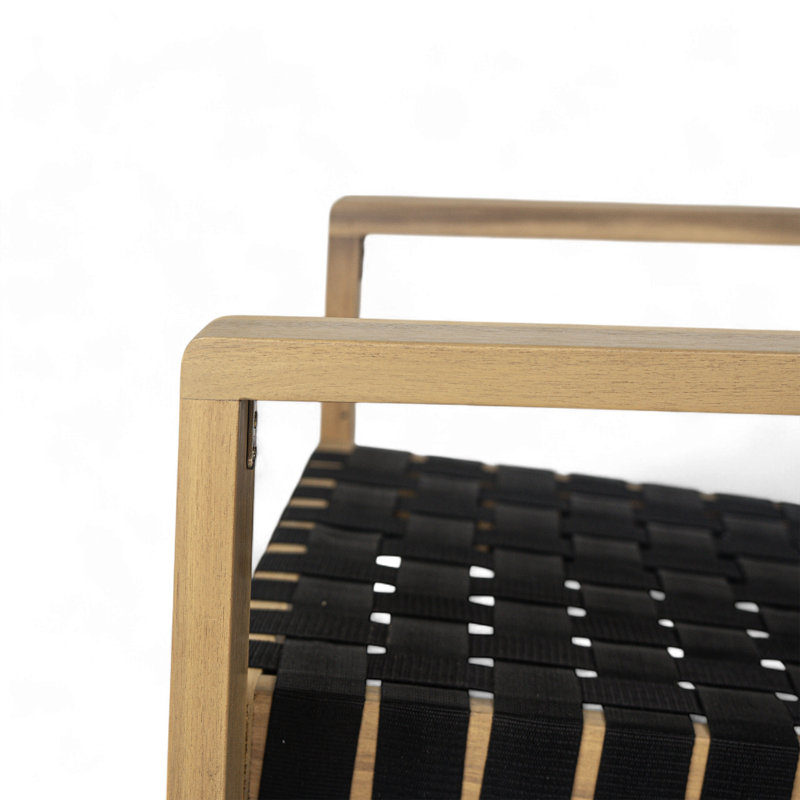 Payton Acacia Wood Armchair Set, Black/Light Teak