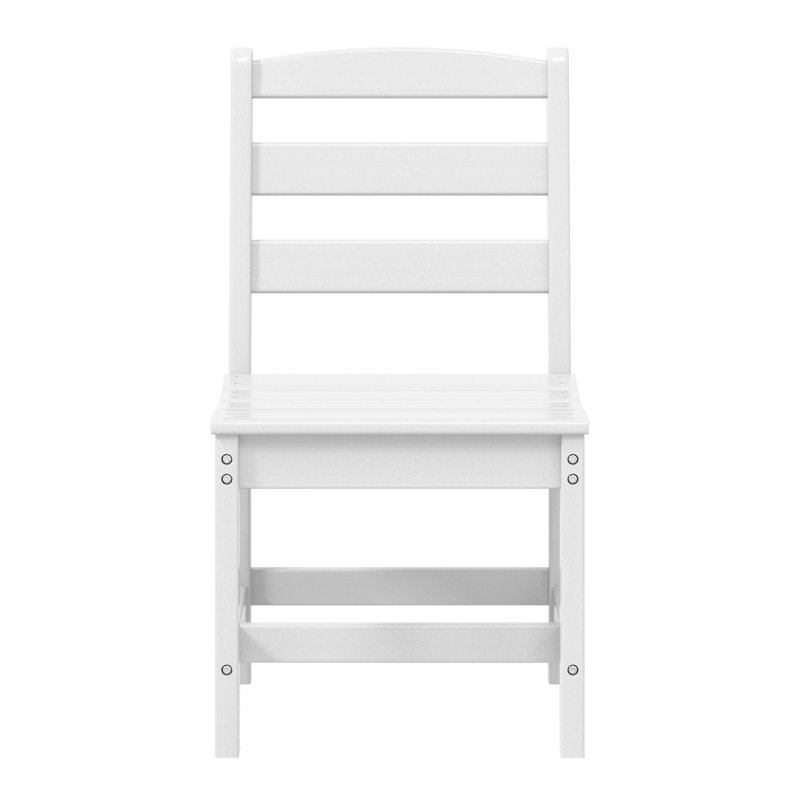 5-Piece Side Chair Dining Set, White