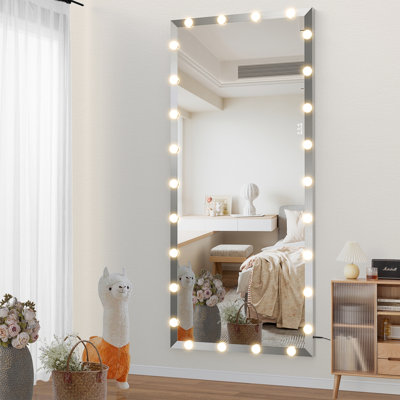 Miroir de salle de bain complet surdimensionné avec lumières Hollywood