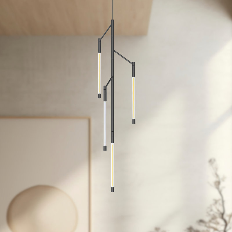 Motif 4 - Light LED Pendant, 37.625" H x 8.75" W x 10.25" D