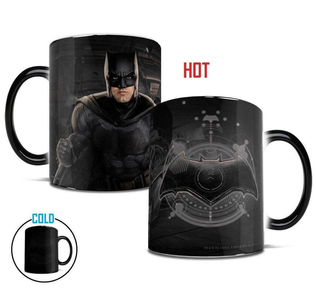 Justice League Batman Logo Morphing Mugs Heat-Changing Drinkware - 11oz Morphing Mugs