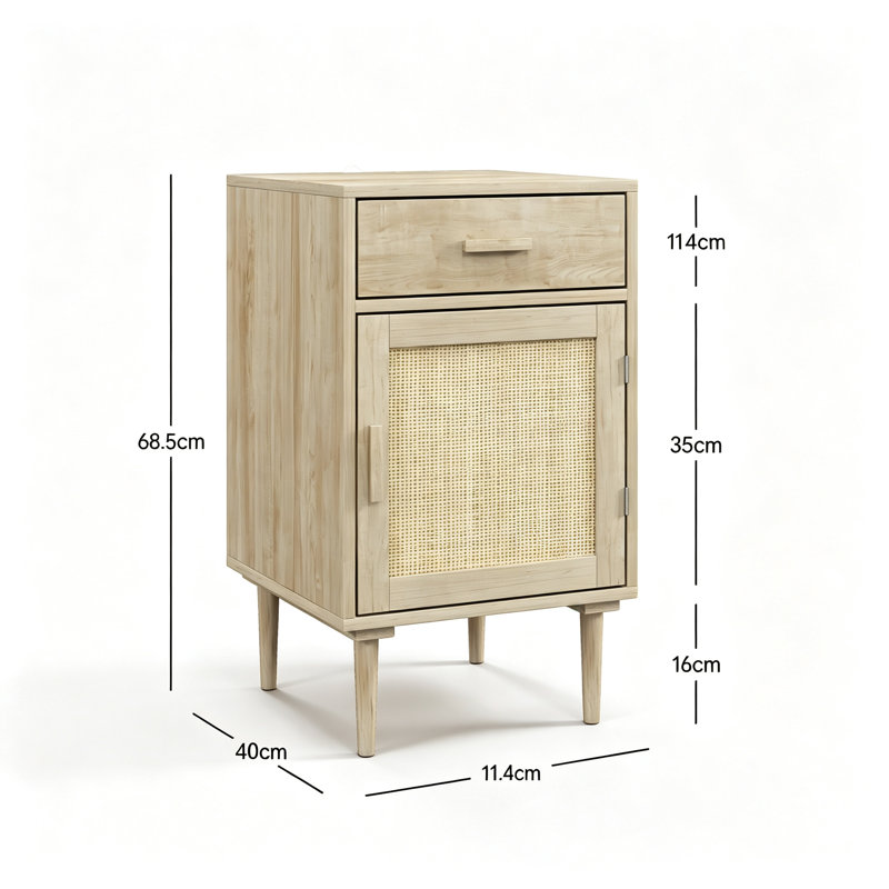 40 cm W Particle Board Bedside Table