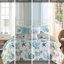 Ensemble de courtepointe 6 pièces en coton double / grand avec motif de literie de plage de galets