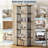 6-Tier Industrial Bookshelf, 71" Tall Wood and Metal Bookcase, Freestanding Open Storage Shelf for Home Office-940630241