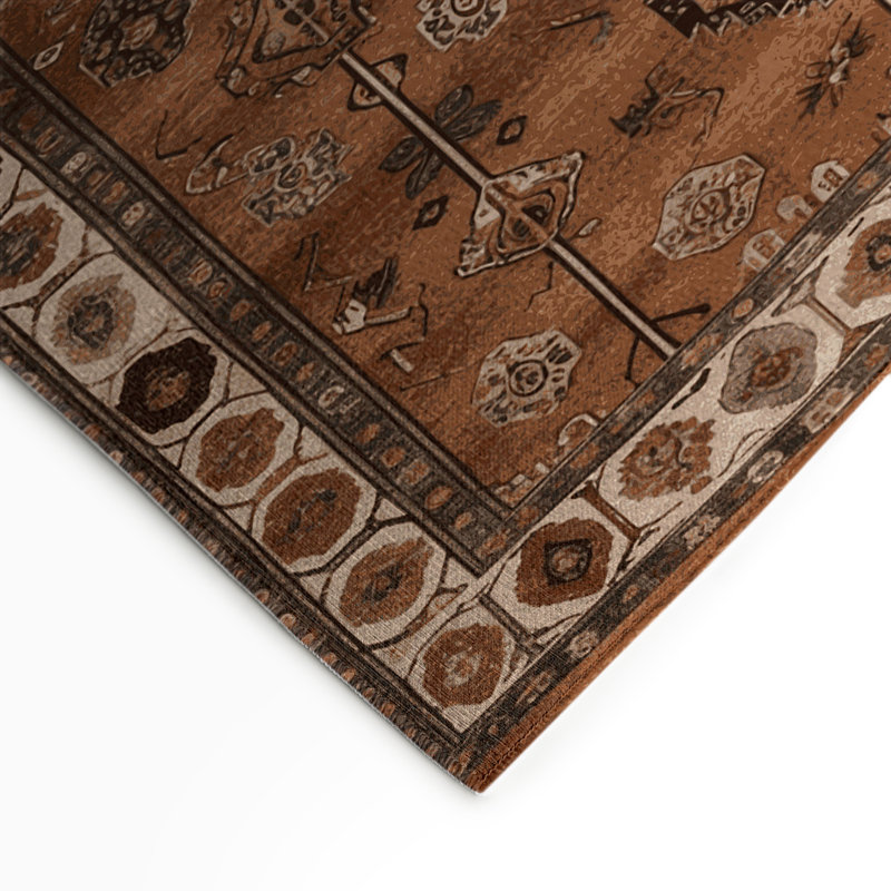 Tapis turc intérieur et extérieur brun, Rectangulaire 3 pi x 5 pi