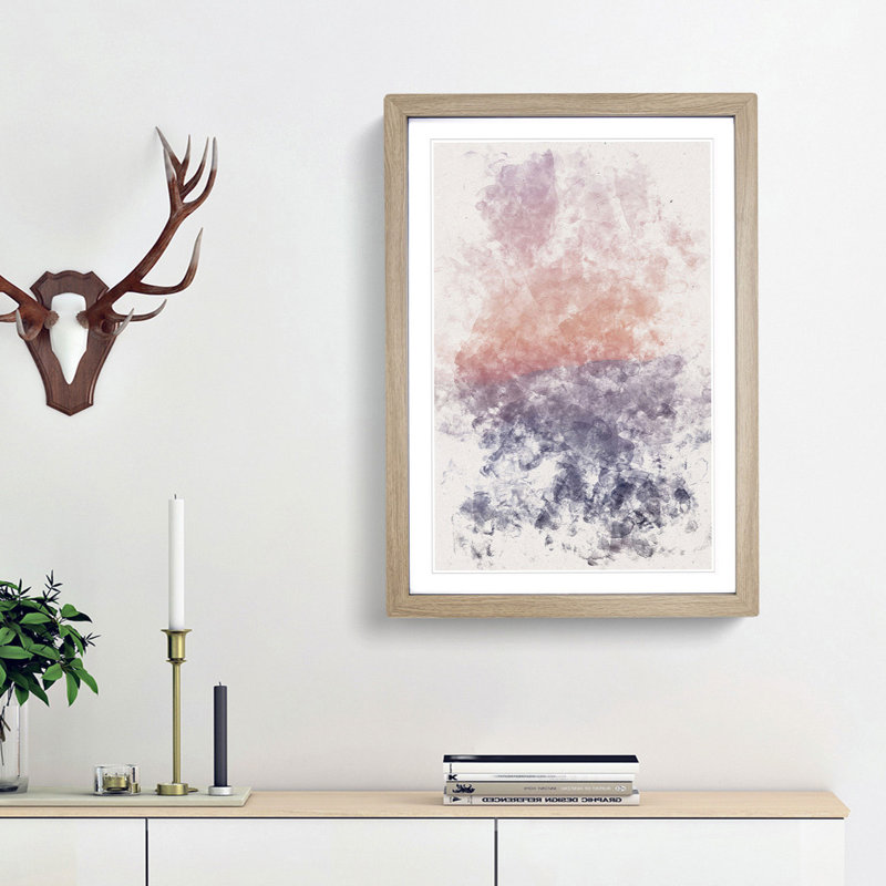 Sunset in California - Picture Frame Graphic Art Print, Oak Framed, 63cm H x 45cm W x 2cm D