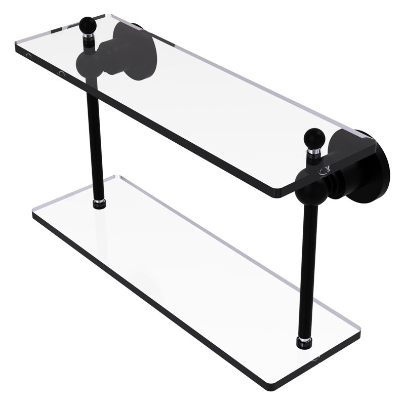 Étagère murale lera, H 12 po x l 16 po, Noir mat
