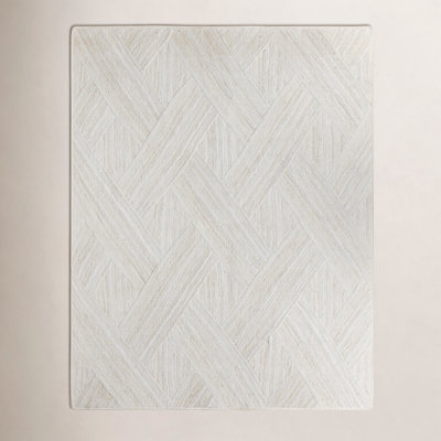 Lizbeth Cream Hand-Woven Geometric Jute Rug