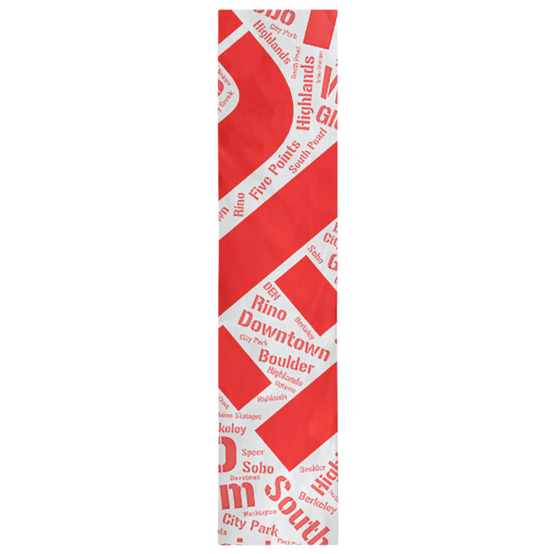 Chemin de table, 72 po x 16 po, Rouge, Denver
