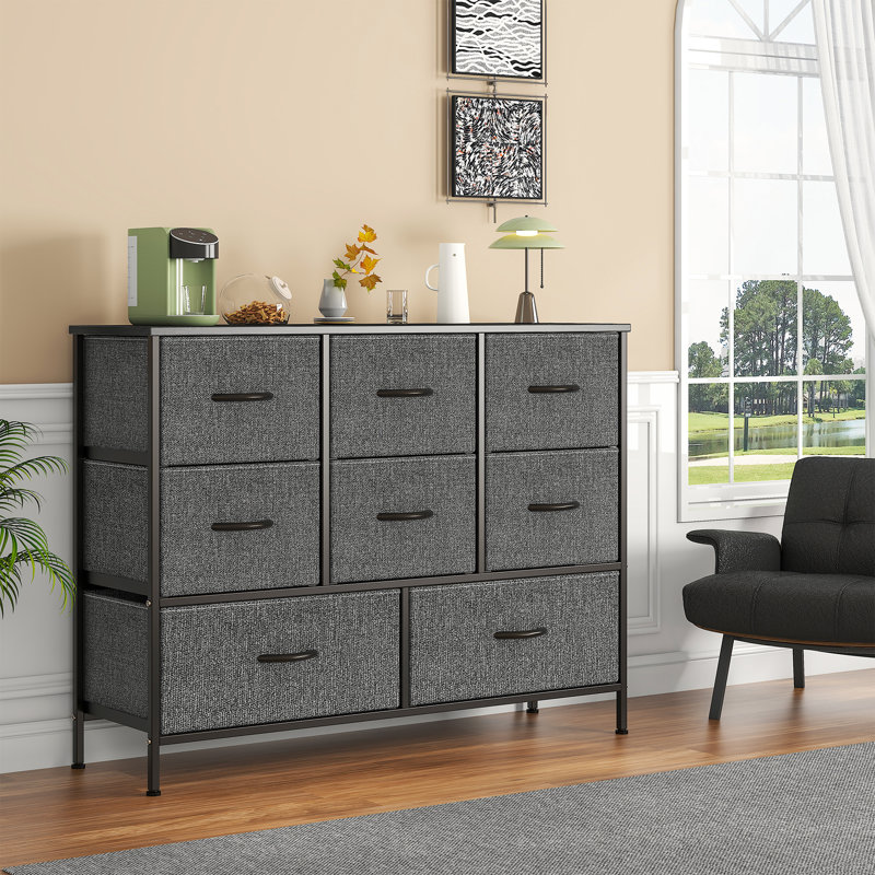 100cm W 8 - Drawer Chest of Drawers, Deep Grey