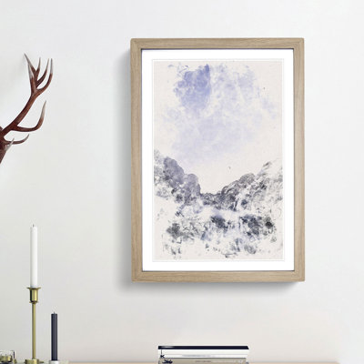 Lilac Sky over the Mountains - Framed Print