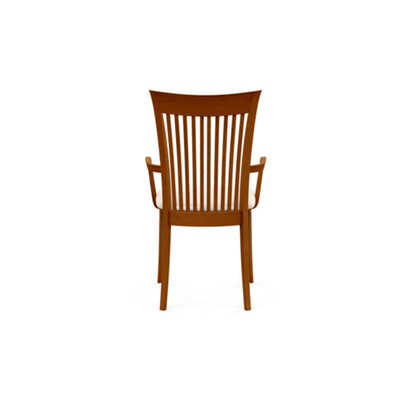 Sarah Upholstered Arm Chair, Autumn Cherry, White Leather