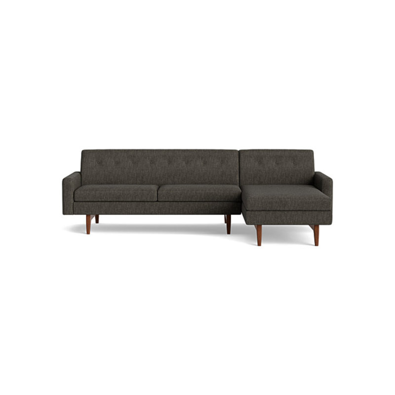 Tyler Chaise Sectional, Performance Weave - Onyx, Right Hand Facing