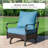 4-Person Rocking Sofa Chairs Seating Group with Fire Pit Table-110429549