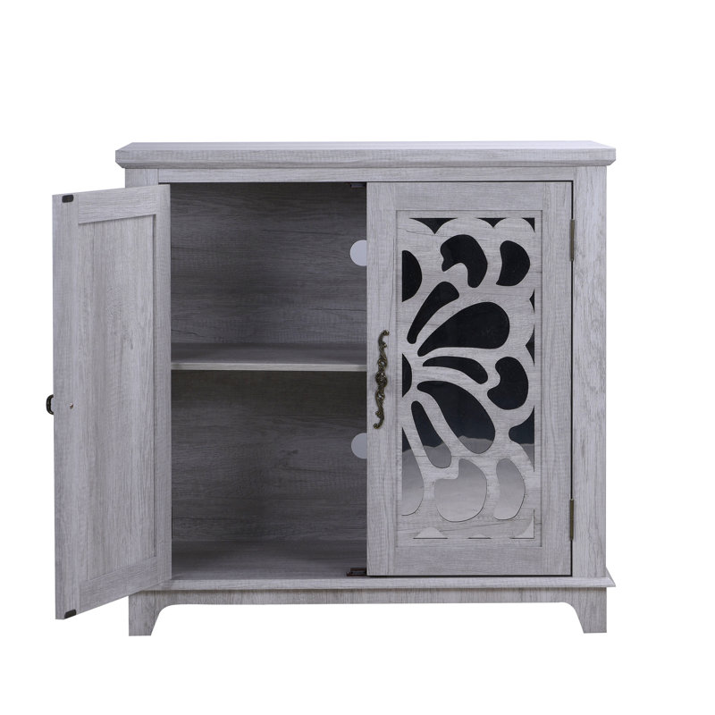 Armoire décorative creuse pour salon et cuisine, Gris clair