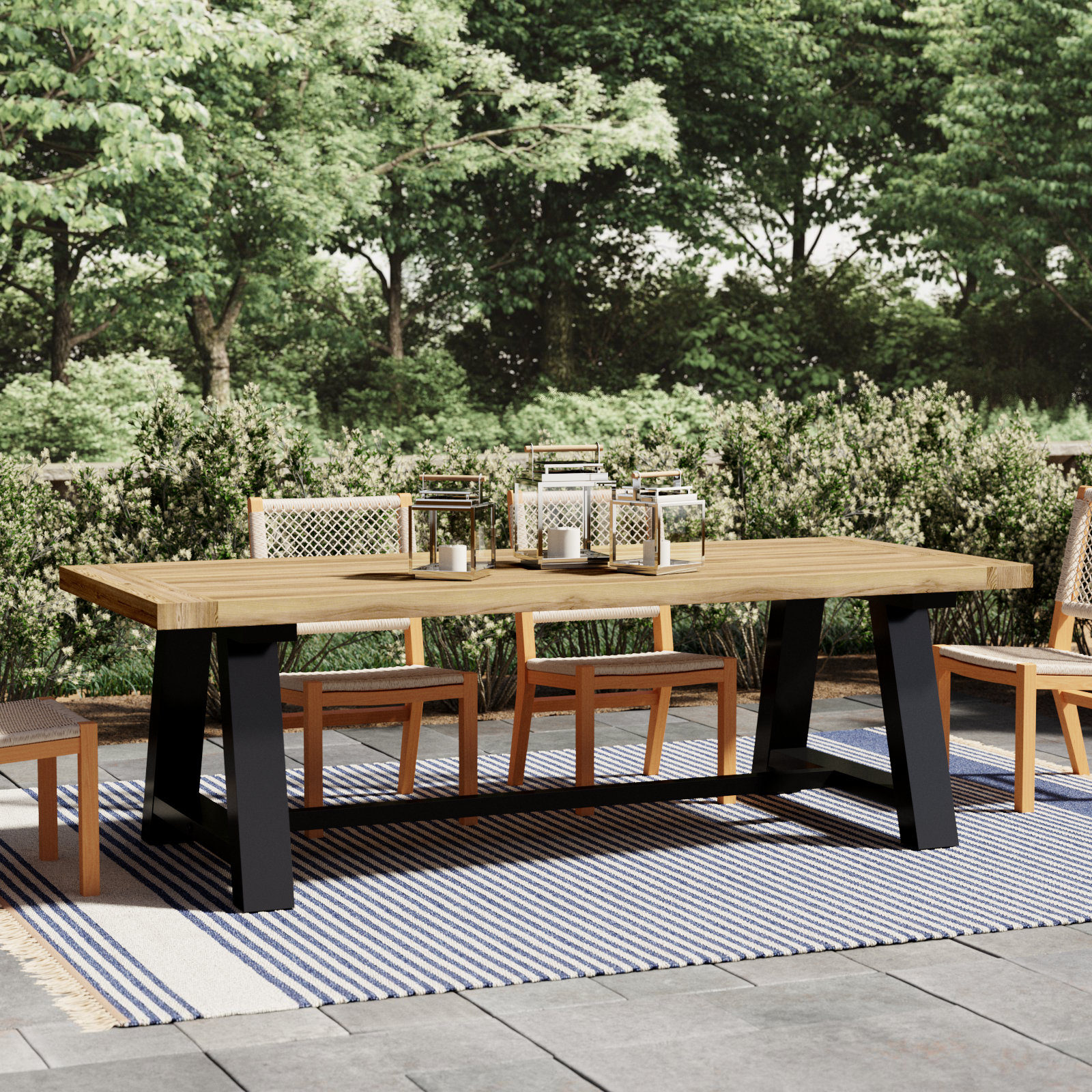 Beardall 95" Teak Patio Dining Table