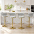 Tabouret tournant en velours