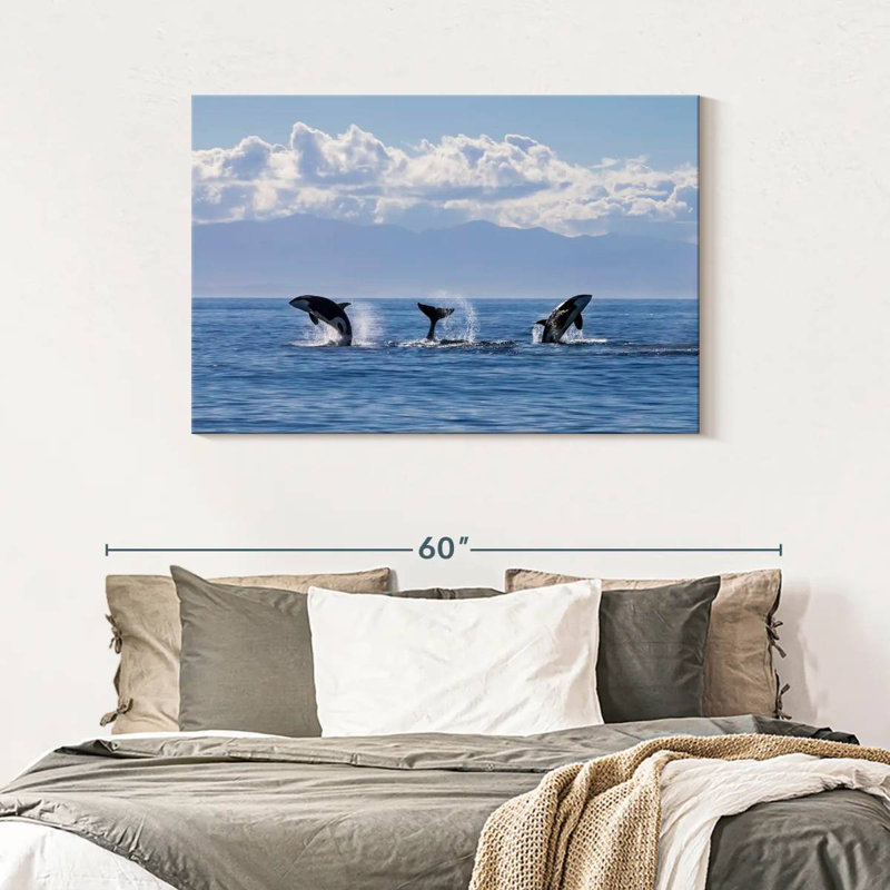 Brampt Lively Killer Whales, 30" H x 45" W