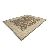 Wool Oriental Area Rug in Brown/Ivory