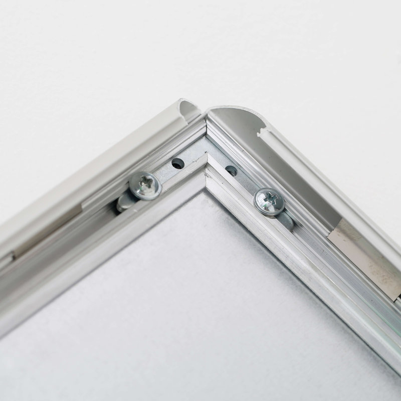 M&T Displays 18x24 Fire Resistant Snap Poster Frame - EN13501-1 Certified, Silver Aluminum, Front Loading Wall Mounted Quick Change Photo, Picture, Document, Certificate Sign Holder