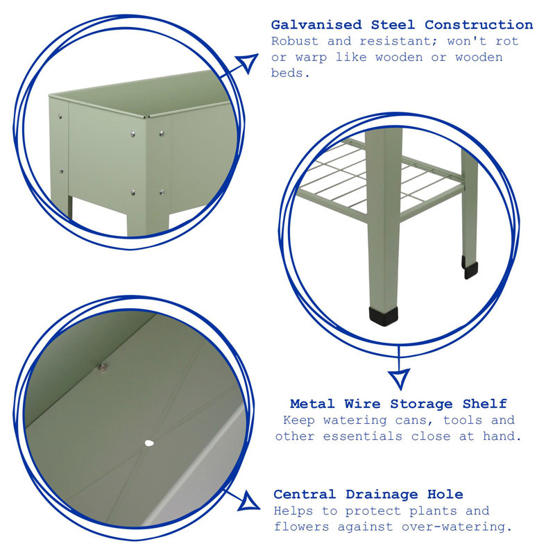 Raised Garden Bed, 1, Green