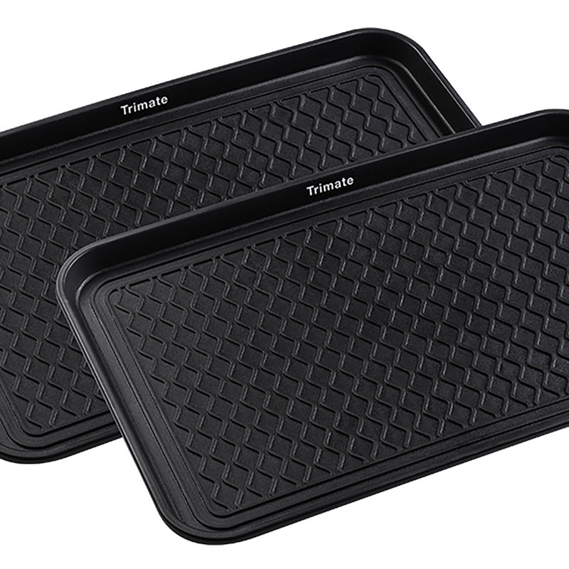 Black Recycled Polypropylene All-Weather Boot Tray Set
