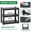 Support d'aquarium en métal de 40 à 50 gallons, conception réglable à 3 niveaux, structure en acier, résistant à la rouille et imperméable, hauteur de tablette réglable, grande utilisation, pieds avec patins de protection du sol, idéal pour la maison