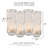 Set of 4 6.25 " Glass Votive