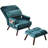 Velvet Accent Chair with Ottoman-1710967802-1710967806