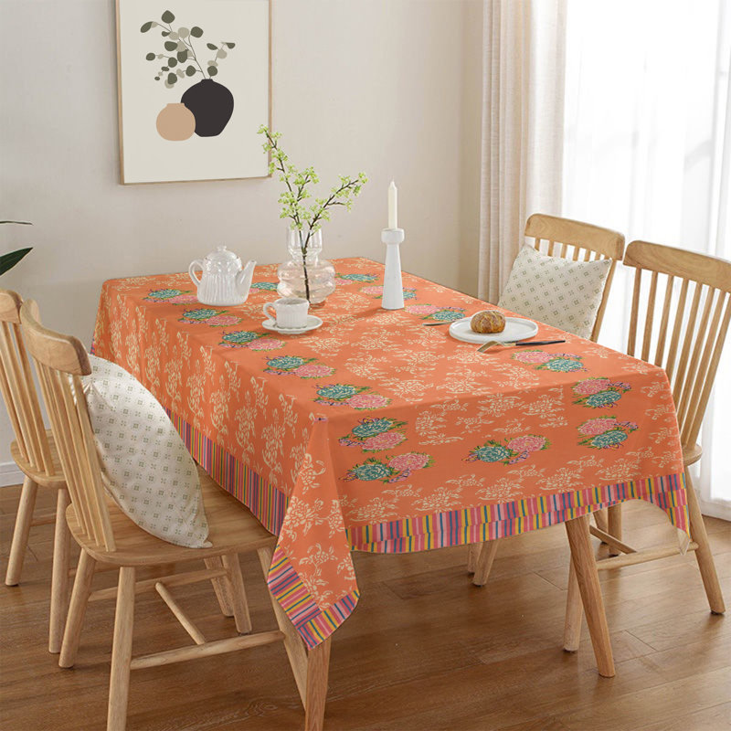 Washable Tablecloth (55 x 71 in), 50% Cotton / 50% Polyester, Easy Care, Machine Washable at 86°F, Tumble Dryer Safe, Ironable | Perfect for Dining Room & Special Occasions, Elegant and Durable Design