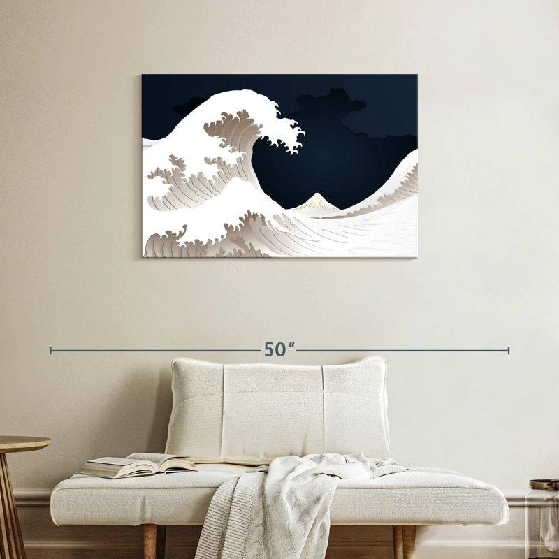 Gillard, vague chinoise, H 24 po x l 36 po