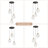 3‑Light Hammered Glass Pendant – Adjustable Height