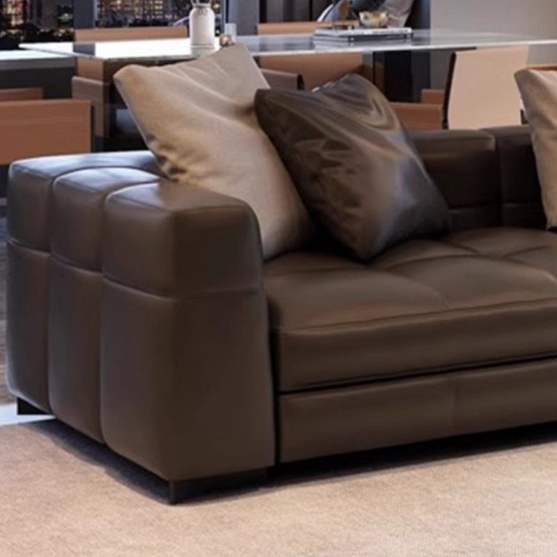Canapé droit haut de gamme pour salon, Café noir