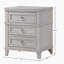 Table de chevet 3 tiroirs avec USB