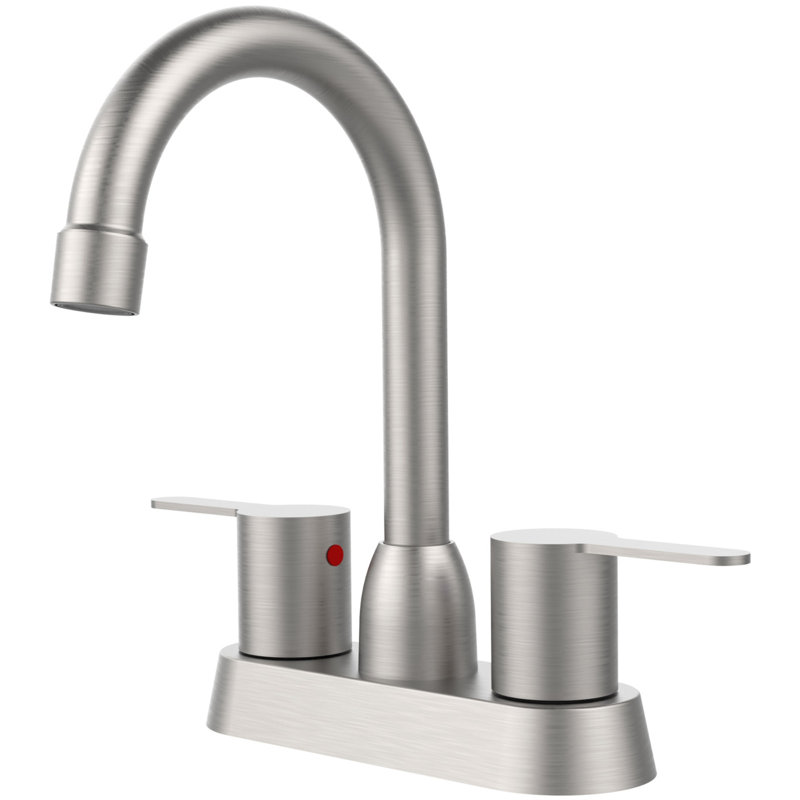 Bathroom faucet with 360 degree turn spout, Brushed Nickel