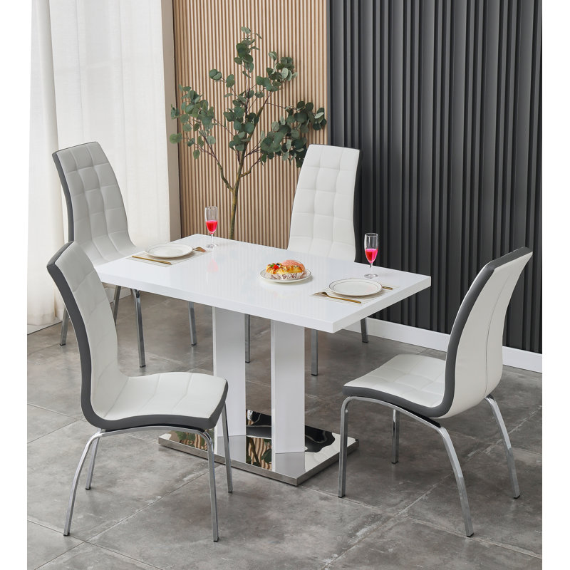 Trumbauersville 4 - Person Dining Set, White