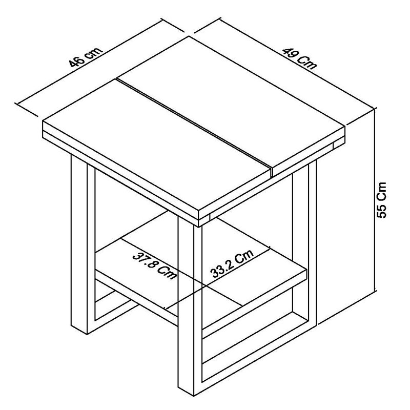 Bettye Solid Wood Sled End Table